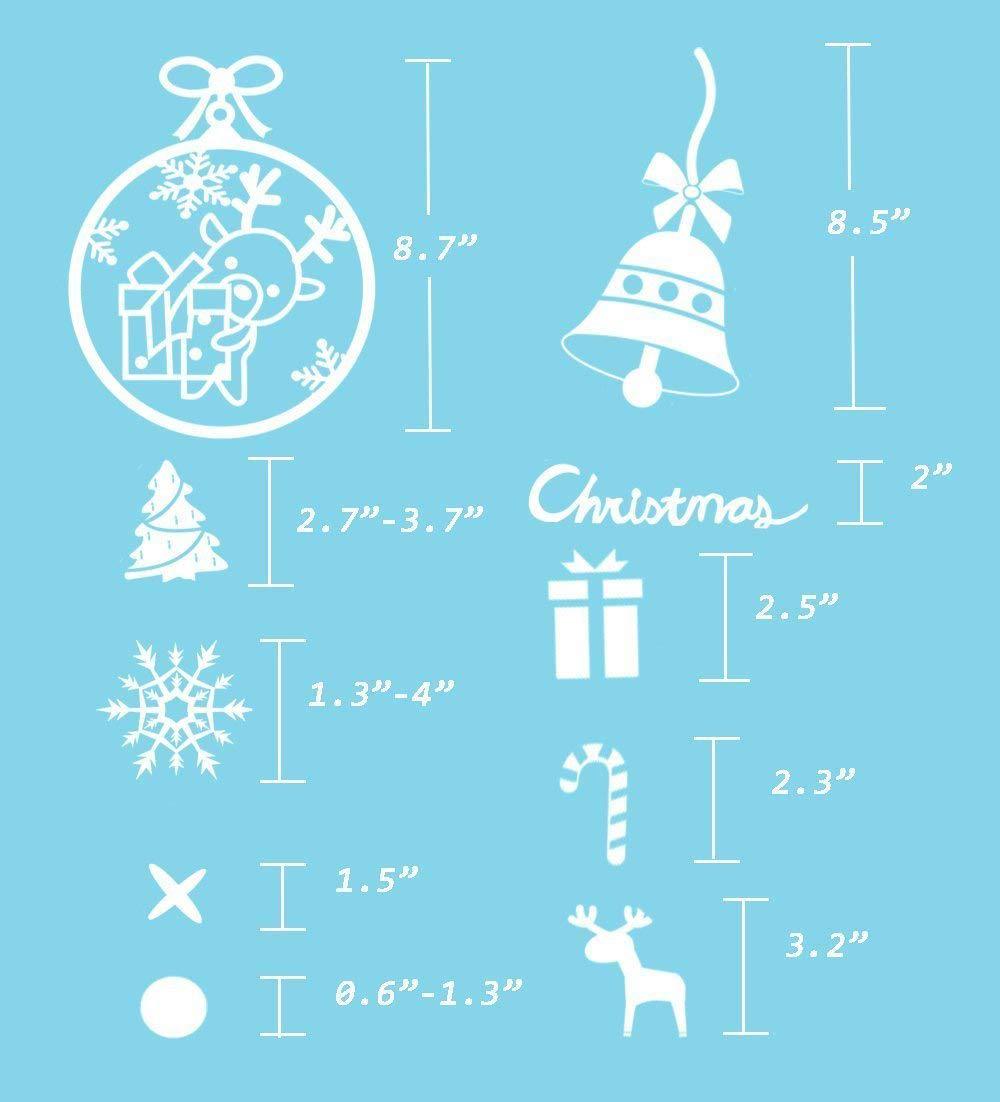 Set Stickere tematica sarbatori de iarna, 30x43 cm, pentru fereastra sau alte suprafete lucioase, culoare argintiu, 2 buc - imagine 2