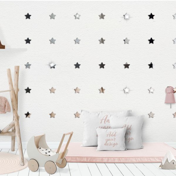 Set sticker decorativ pentru orice tip de suprafete, Stelute, argintii, 100 bucati/ set