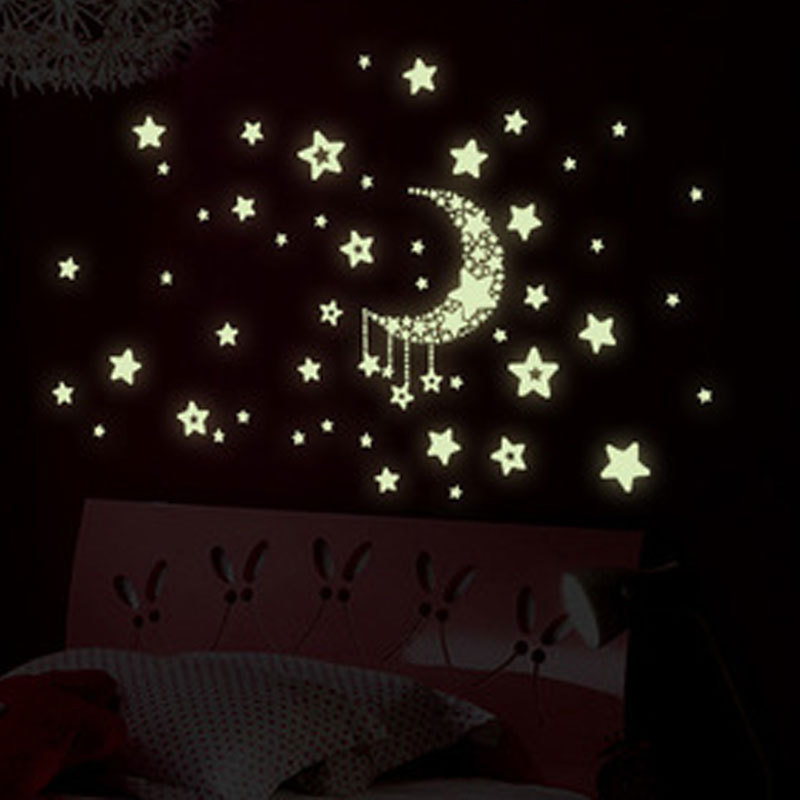 Stickere decorative tip stelute luminoase fosforescente, 35x40 cm - imagine 3