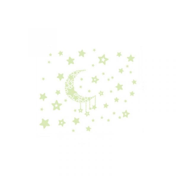 Stickere decorative tip stelute luminoase fosforescente, 35×40 cm