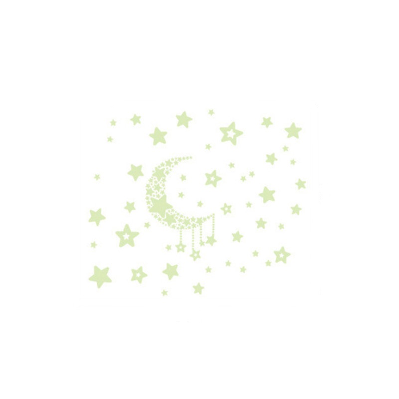 Stickere decorative tip stelute luminoase fosforescente, 35x40 cm
