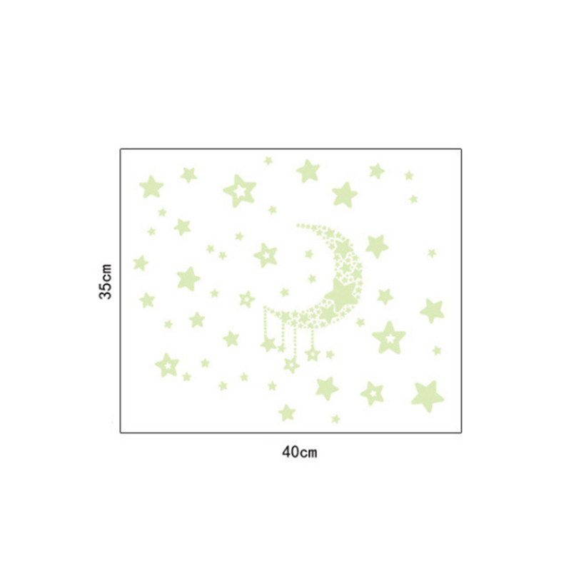 Stickere decorative tip stelute luminoase fosforescente, 35x40 cm - imagine 4