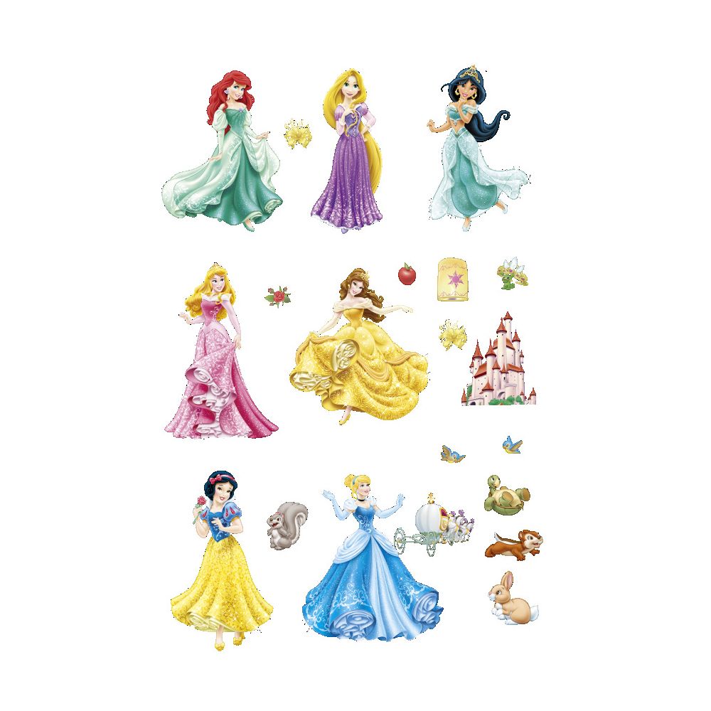 Sticker decorativ cu printese din basme, 30x90 cm, multicolor