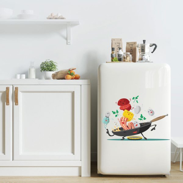 Sticker autocolant Tigaia vesela, 30×45 cm, pentru bucatarie, multicolor