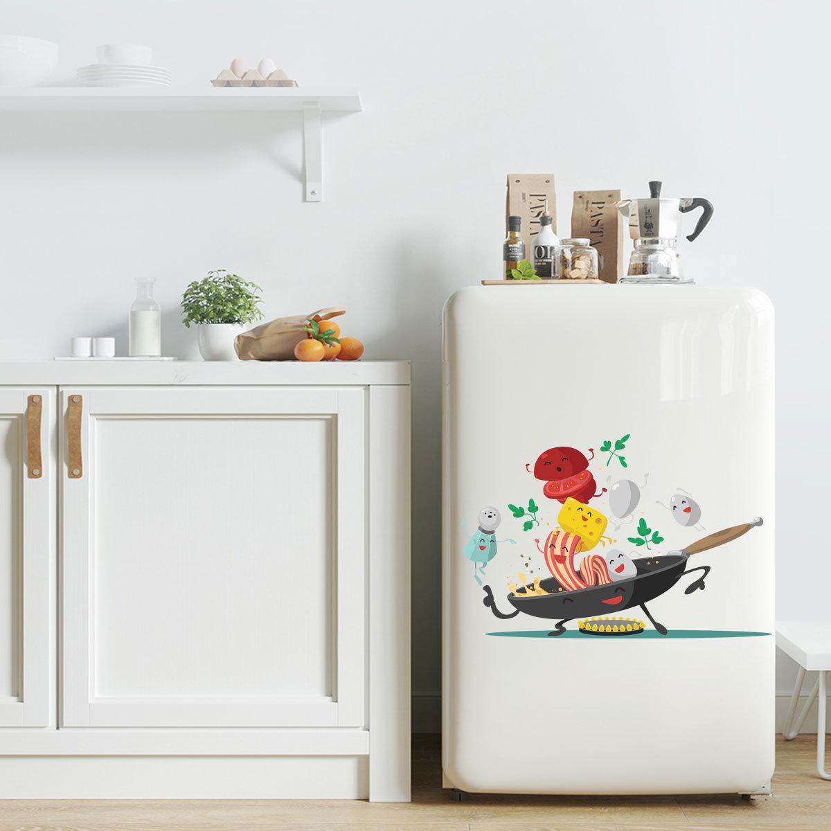 Sticker autocolant Tigaia vesela, 30x45 cm, pentru bucatarie, multicolor - imagine 2