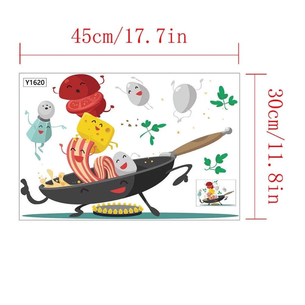 Sticker autocolant Tigaia vesela, 30x45 cm, pentru bucatarie, multicolor - imagine 4