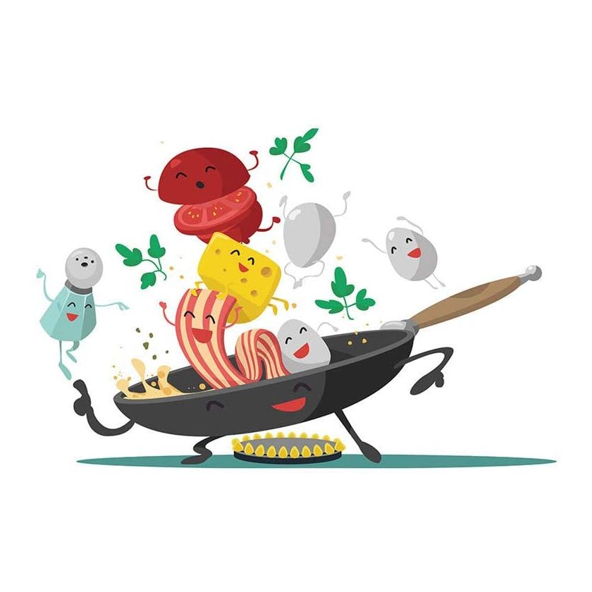 Sticker autocolant Tigaia vesela, 30x45 cm, pentru bucatarie, multicolor