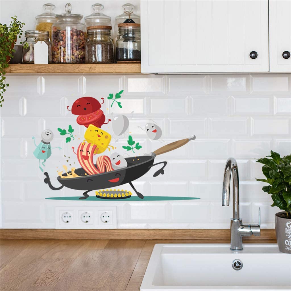 Sticker autocolant Tigaia vesela, 30x45 cm, pentru bucatarie, multicolor - imagine 6