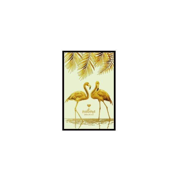 Sticker cu efect luminescent, model Flamingo, 19×30 cm