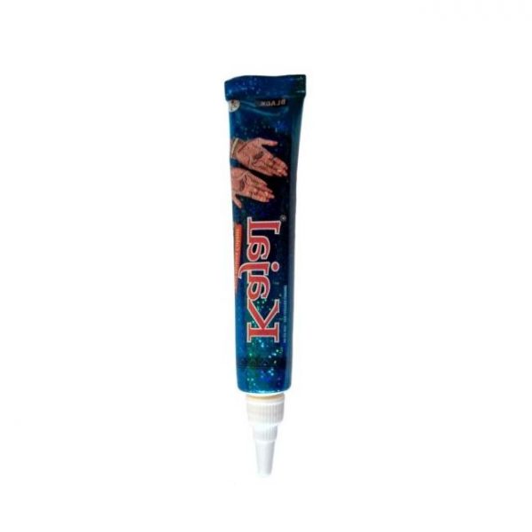 Tatuaje temporare Henna Kajal instant, Tub Culoarea Negru, 25g, 12 bucati/set