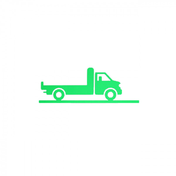 Sticker fosforescent cu camion pentru intrerupator/priza, 10×10 cm, culoare verde