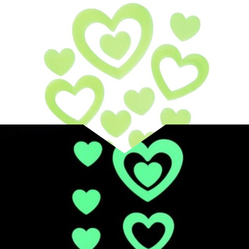 Sticker fosforescent model inimioare, pentru intrerupator/priza, culoare verde - imagine 4