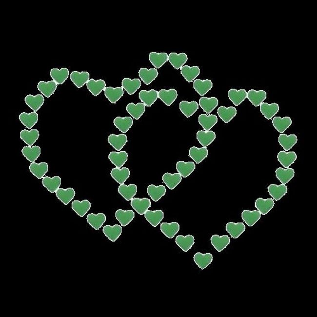 Set 40 stickere decorative cu inimi fosforescente, autoadezive, dimensiune 3 cm, culoare verde - imagine 3