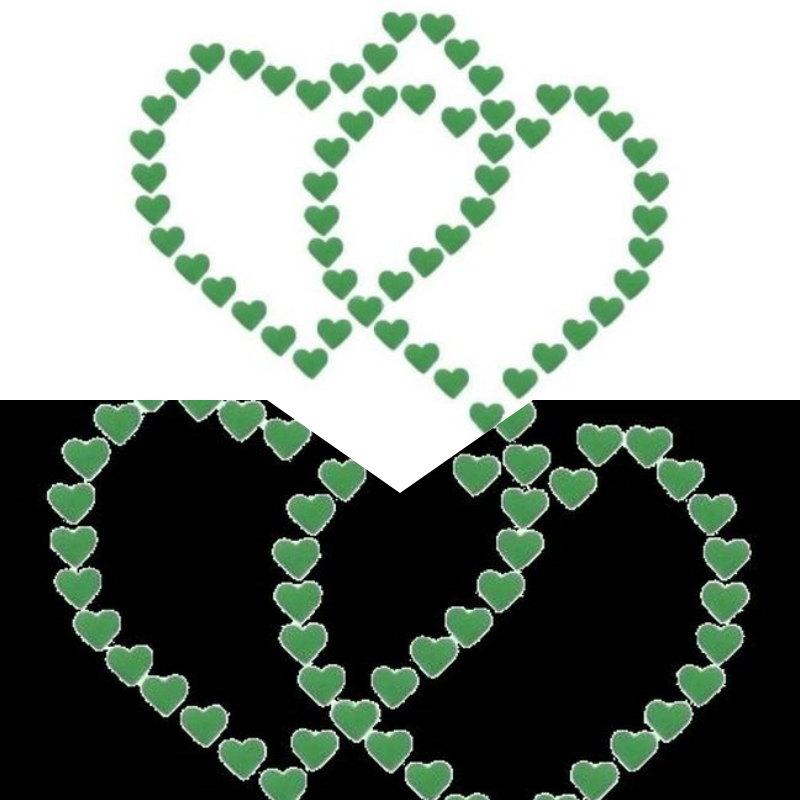 Set 40 stickere decorative cu inimi fosforescente, autoadezive, dimensiune 3 cm, culoare verde - imagine 5