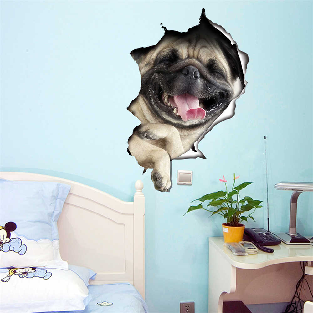 Sticker decorativ Catel 3D, pentru perete sau alte suprafete, 21x31 cm - imagine 5