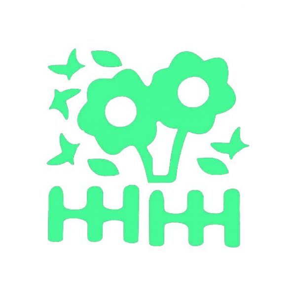 Sticker fosforescent, Gardulet cu flori si fluturasi, pentru intrerupator sau priza, 10x10cm, culoare verde