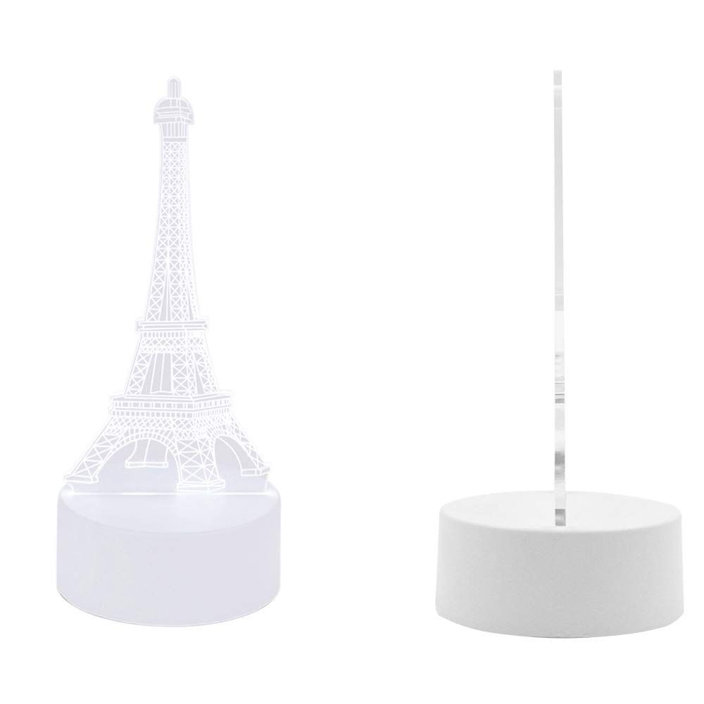 Lampa De Veghe 3D LED model Eiffel Tower, din acril, cu alimentare USB - imagine 4