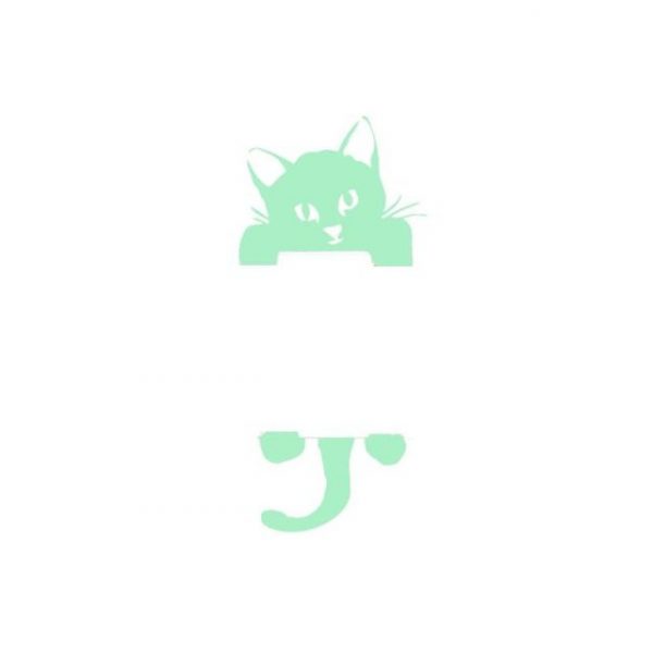 Sticker fosforescent cu pisica, pentru intrerupator/priza, 10×10 cm, culoare verde