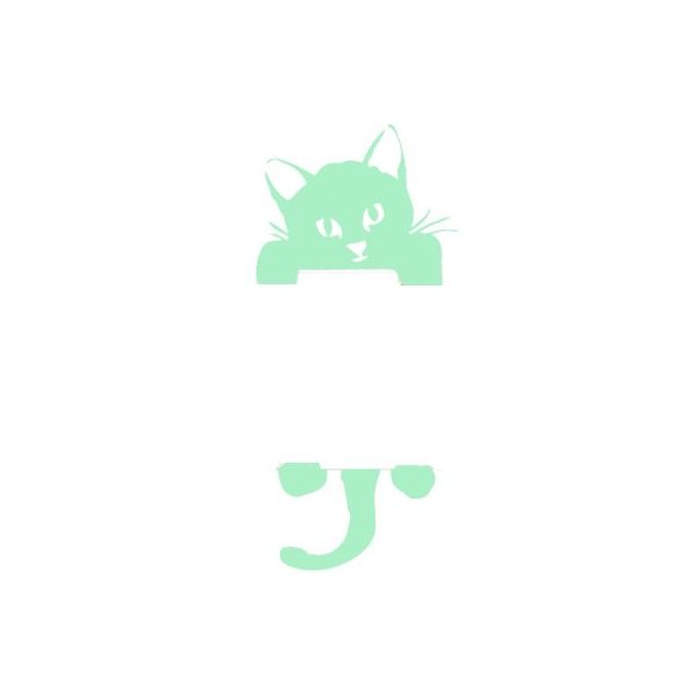 Sticker fosforescent cu pisica, pentru intrerupator/priza, 10x10 cm, culoare verde
