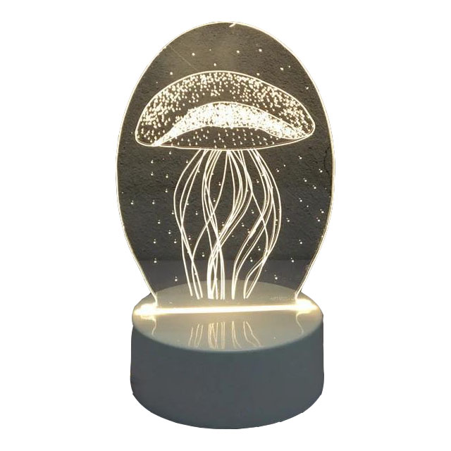Lampa De Veghe 3D LED model Meduza, din acril, cu alimentare USB