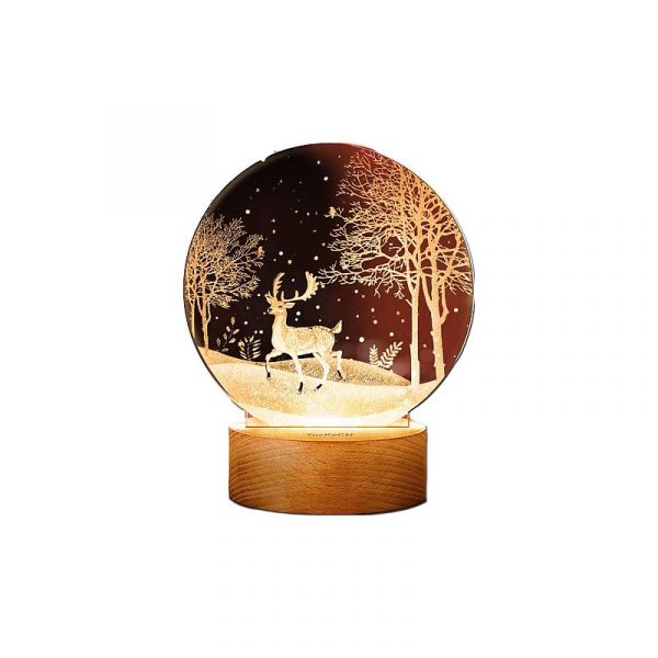 Lampa De Veghe 3D LED model Cerb, din acril, cu alimentare USB