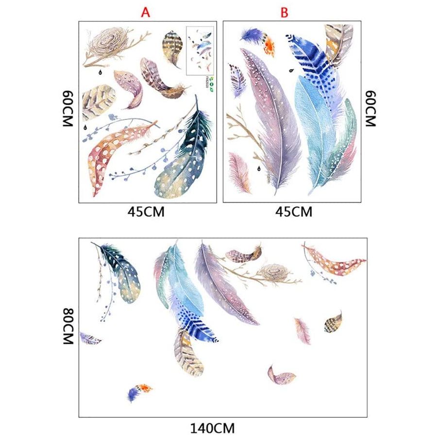 Sticker Pene decorative, 80x140 cm, multicolor - imagine 3