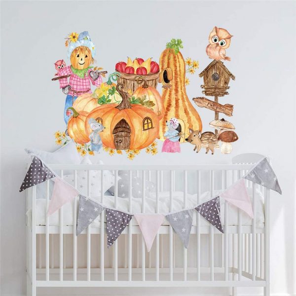 Sticker autocolant pentru camera copiilor Scarecrow, 50×70 cm, multicolor