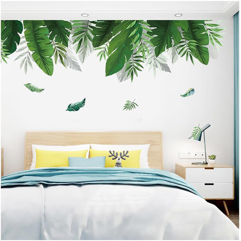 Sticker decorativ Frunze de palmier, 67x146cm, culoare verde - imagine 3