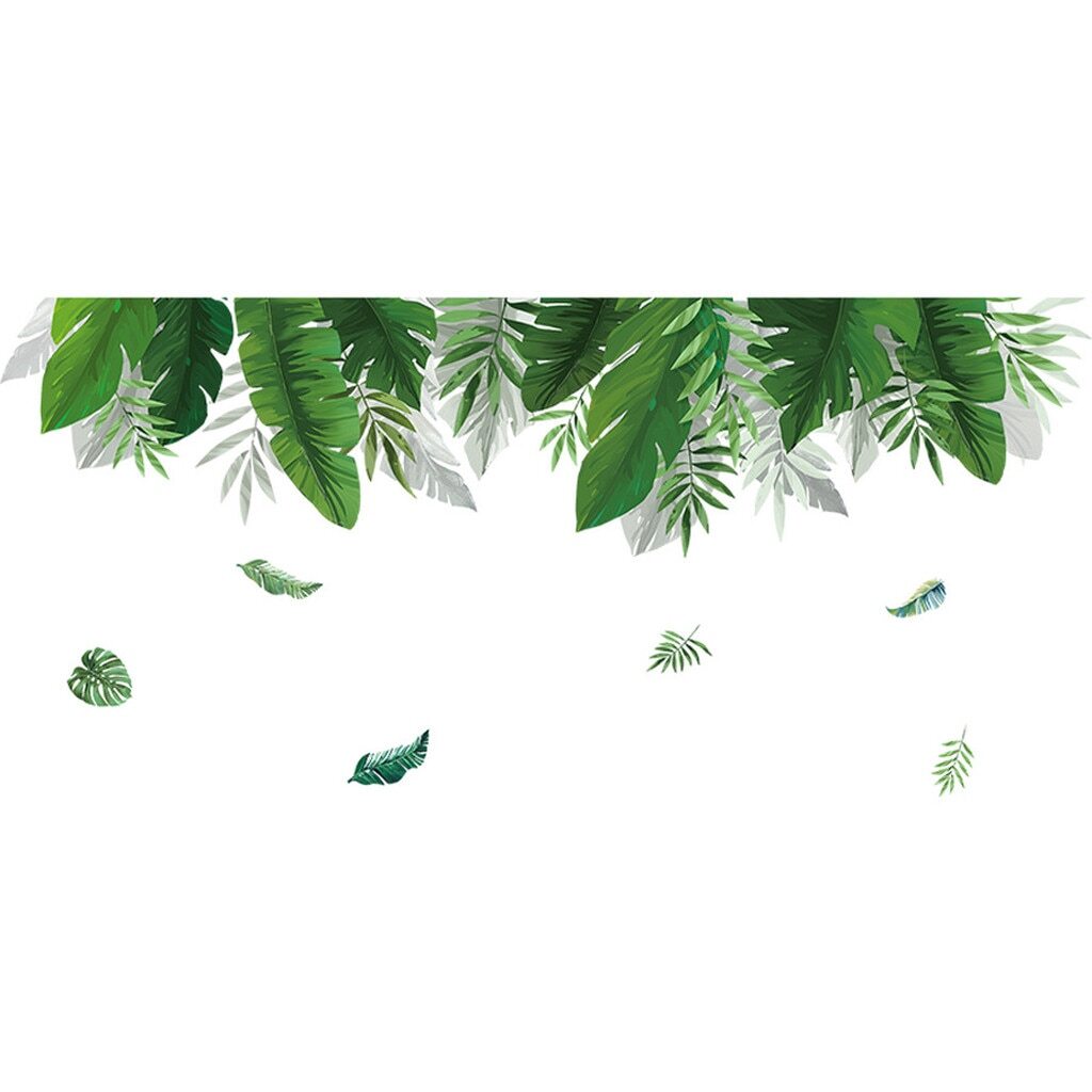 Sticker decorativ Frunze de palmier, 67x146cm, culoare verde