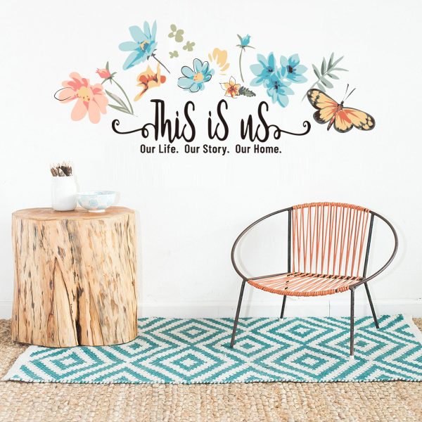 Sticker decorativ – This Is Us- 30×70 cm, multicolor