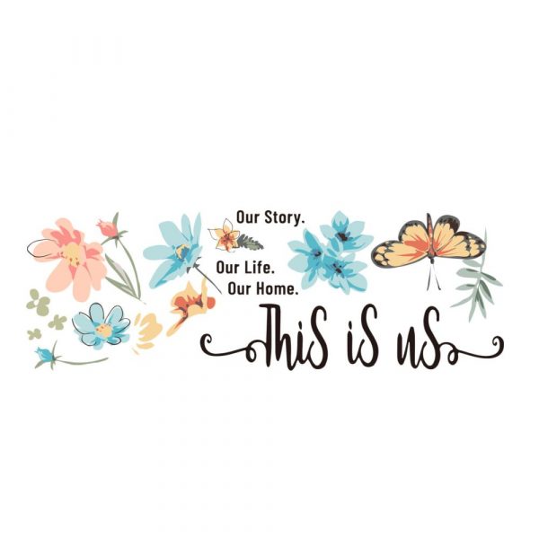 Sticker decorativ – This Is Us- 30×70 cm, multicolor