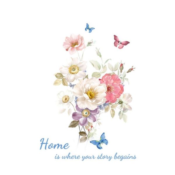 Sticker – Home is where your story begains- 35x50cm, multicolor