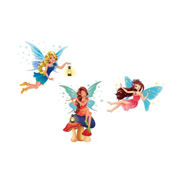 Sticker decorativ cu Zane, pentru camera copiilor, 50×70 cm, multicolor