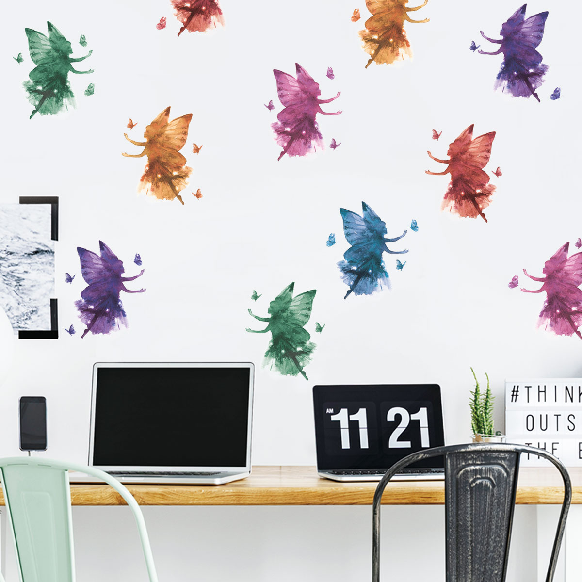 Sticker decorativ cu Zane si fluturasi, 6 coli autocolante, 14.8x21 cm, multicolor - imagine 3
