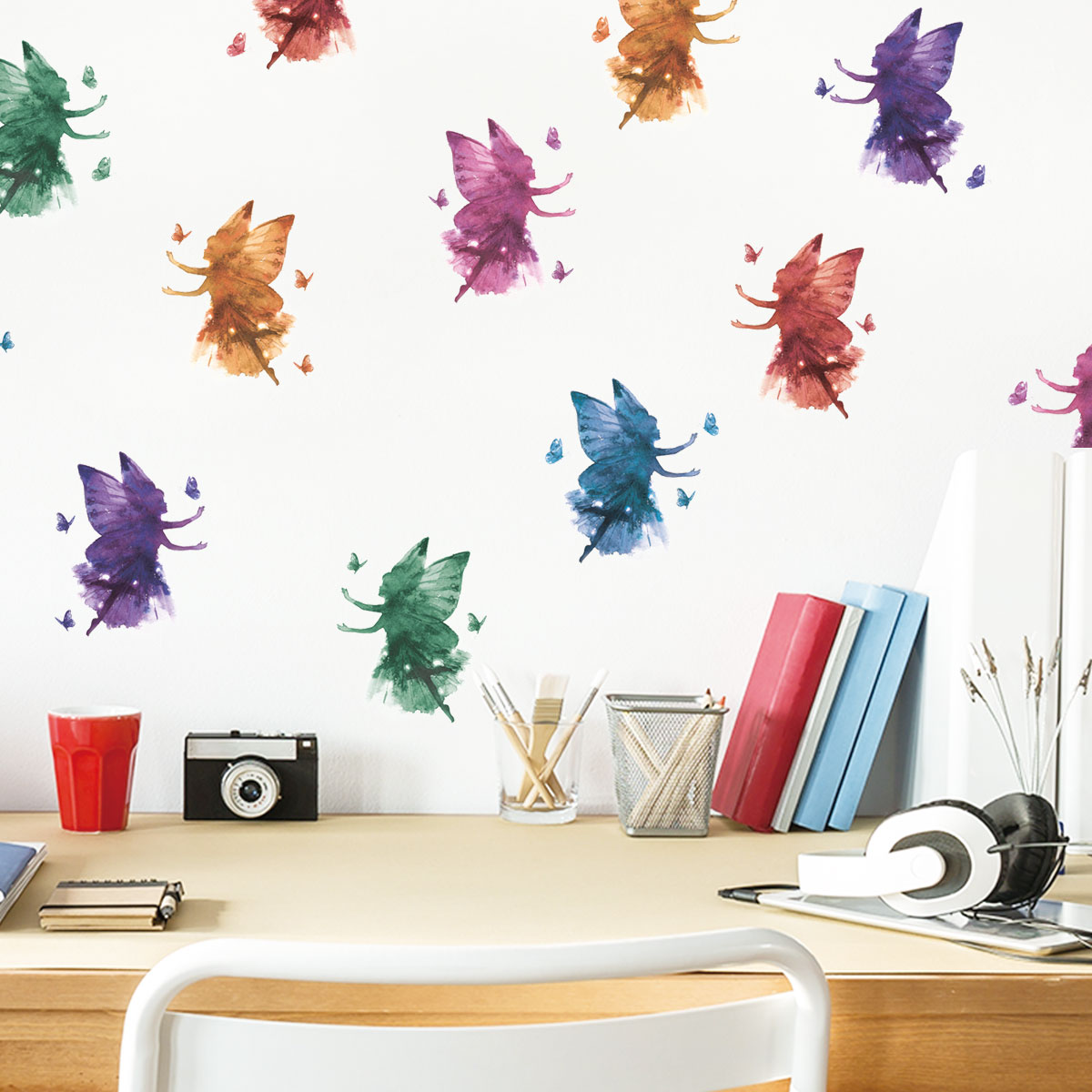Sticker decorativ cu Zane si fluturasi, 6 coli autocolante, 14.8x21 cm, multicolor - imagine 4