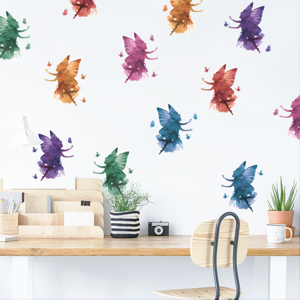 Sticker decorativ cu Zane si fluturasi, 6 coli autocolante, 14.8x21 cm, multicolor - imagine 5
