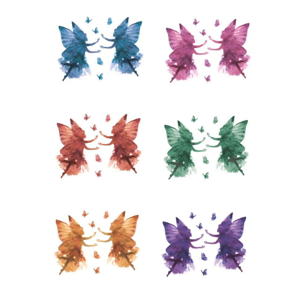 Sticker decorativ cu Zane si fluturasi, 6 coli autocolante, 14.8x21 cm, multicolor