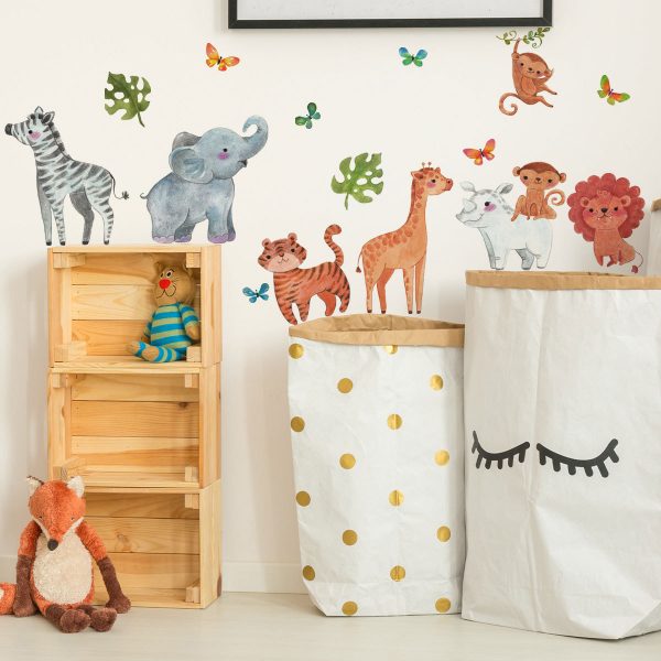 Sticker decorativ cu 8 Animalute, 6 coli autocolante, 14.8×21 cm, multicolor