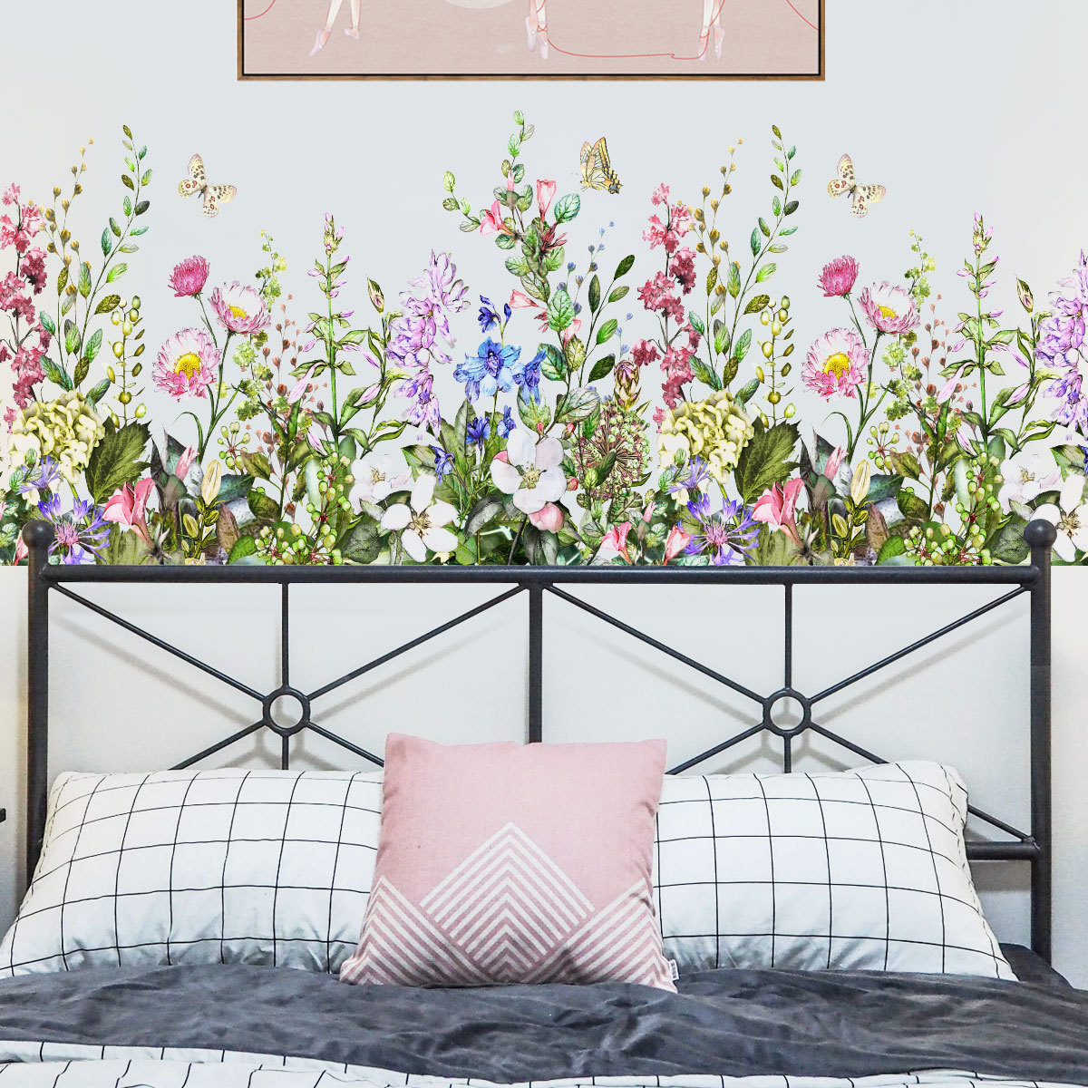 Stickere decorative cu Flori de camp multicolore, 2 coli autocolante 35x50 cm - imagine 4