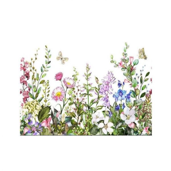 Stickere decorative cu Flori de camp multicolore, 2 coli autocolante 35×50 cm
