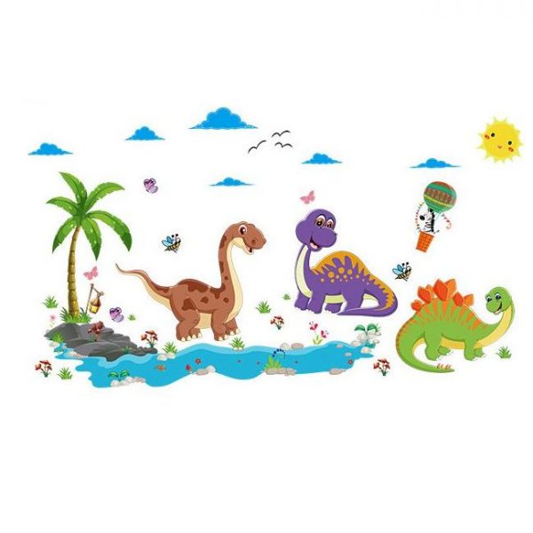 Sticker decorativ  cu animalute, dimensiune 135×75 cm, multicolor