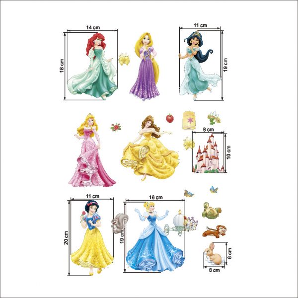 Sticker decorativ  cu printese din basme, 30×90 cm, multicolor