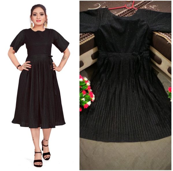 Rochie de zi Yash, din poliester cu captuseala, culoare negru, marime L