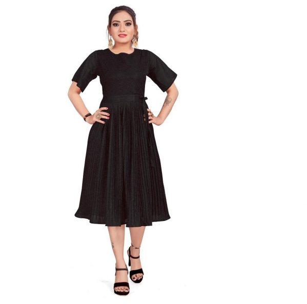 Rochie de zi Yash, din poliester cu captuseala, culoare negru, marime 2XL