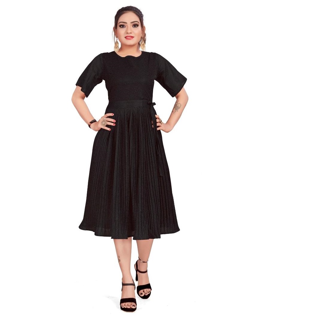 Rochie de zi Yash, din poliester cu captuseala, culoare negru, marime 2XL