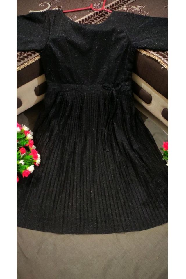 Rochie de zi Yash, din poliester cu captuseala, culoare negru, marime M
