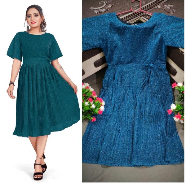 Rochie de zi Yash din poliester cu captuseala culoare turcoaz marime L