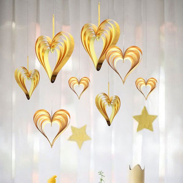 Set accesorii decor hanging hearts, 4buc /set
