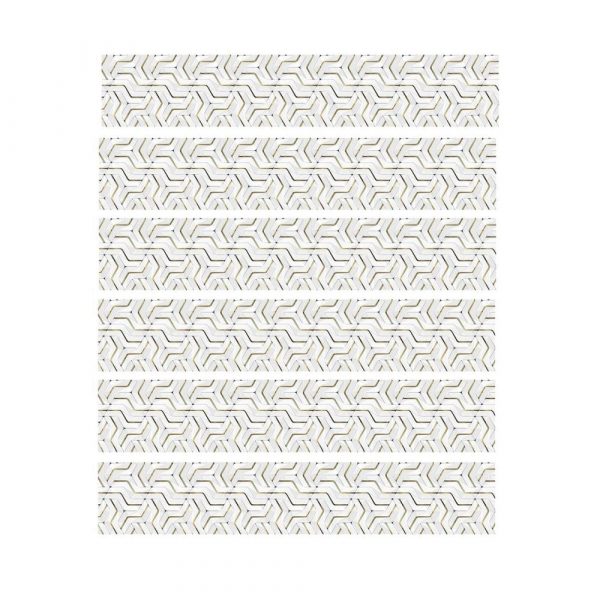 Set 6 Autocolante decorative 3D din PVC, pentru scari sau alte suprafete, rezistente la apa, 18×100 cm, argintiu