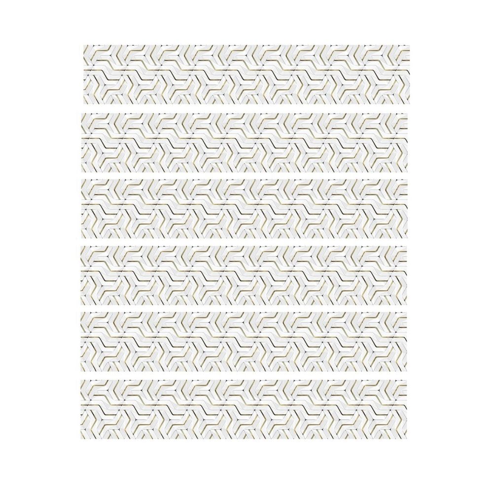 Set 6 Autocolante decorative 3D din PVC, pentru scari sau alte suprafete, rezistente la apa, 18x100 cm, argintiu